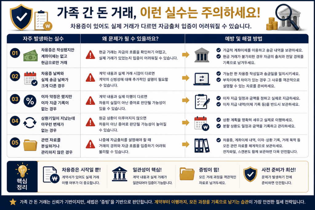 가족 간 돈 거래에서 자주 하는 실수와 예방법