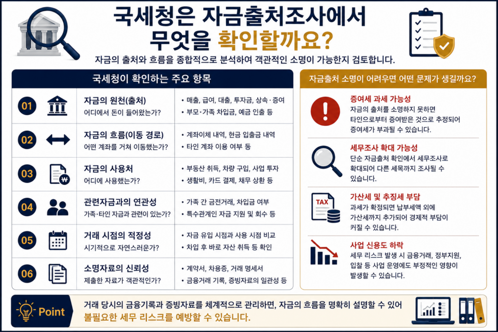 국세청 자금출처조사 핵심 체크리스트