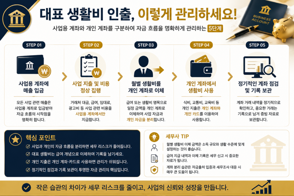 사업용 계좌와 개인 계좌를 분리하는 5단계 관리 방법