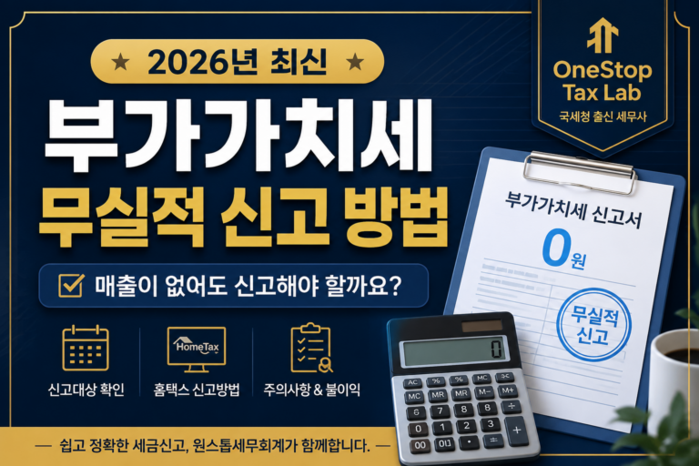 부가가치세 무실적 신고 방법 2026