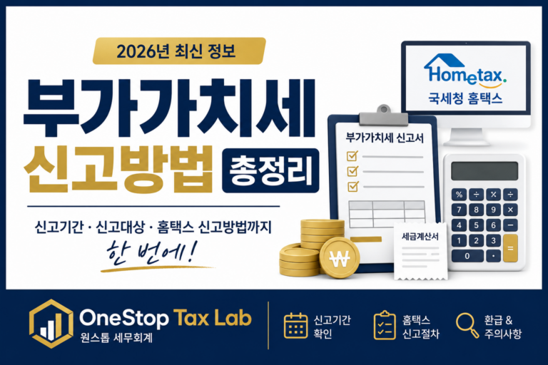 부가가치세 신고방법 총정리 (2026년 최신)｜신고기간부터 신고방법까지 쉽게 알려드립니다