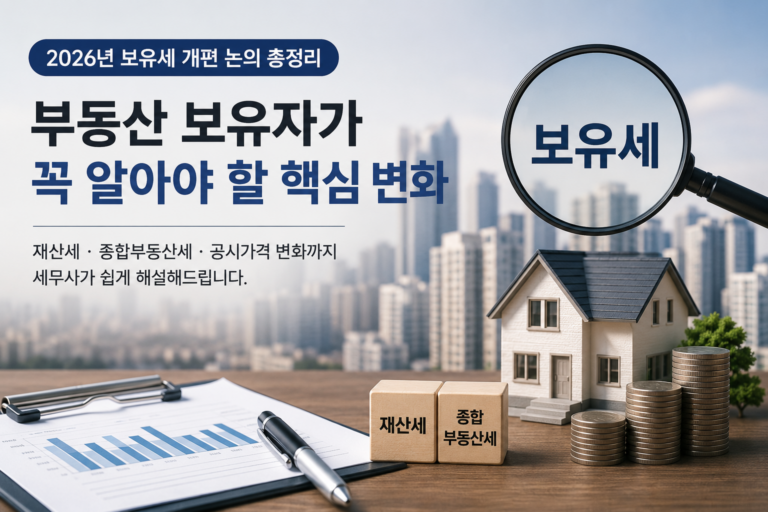 2026년 보유세 개편 논의와 재산세·종합부동산세 핵심 변화