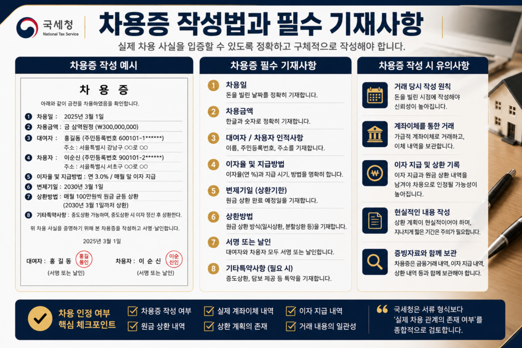 차용증 작성법과 필수 기재사항 체크리스트