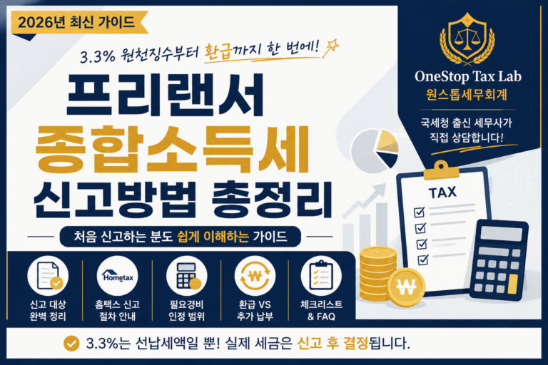 프리랜서 종합소득세 신고방법