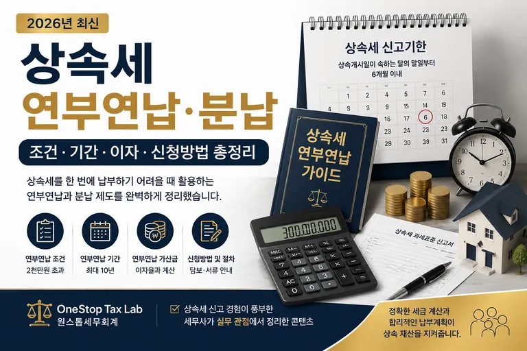상속세 연부연납 분납 2026년 조건 기간 이자 신청방법 총정리