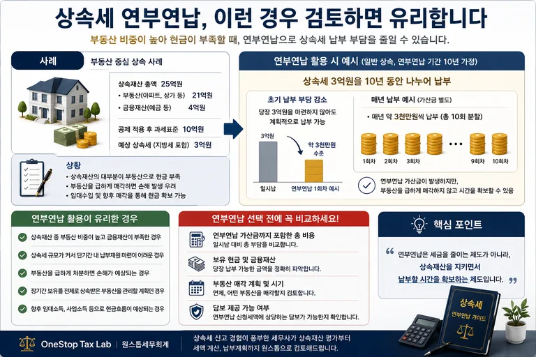 부동산 상속 시 상속세 연부연납 활용 사례와 체크포인트